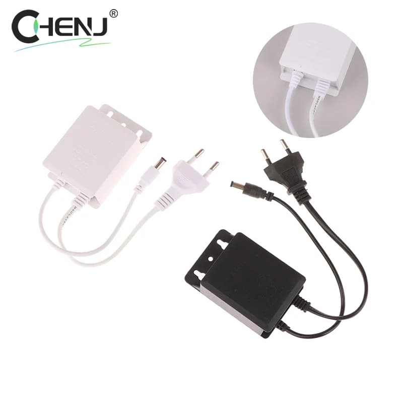 Ingresso AC 220V DC 12V Alimentazione di uscita Spina UE Caricatore adattatore di alimentazione impermeabile esterno per telecamera IP analogica AHD di sicurezza CCTV