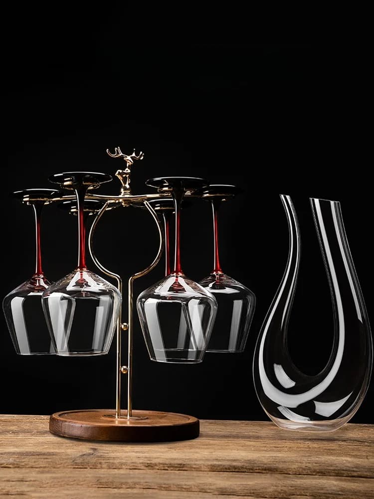 Crystal Wine Glasses Set Large Burgundy Red Wine Cups Aerator Home Use Creative Glass Wine Tools European Style