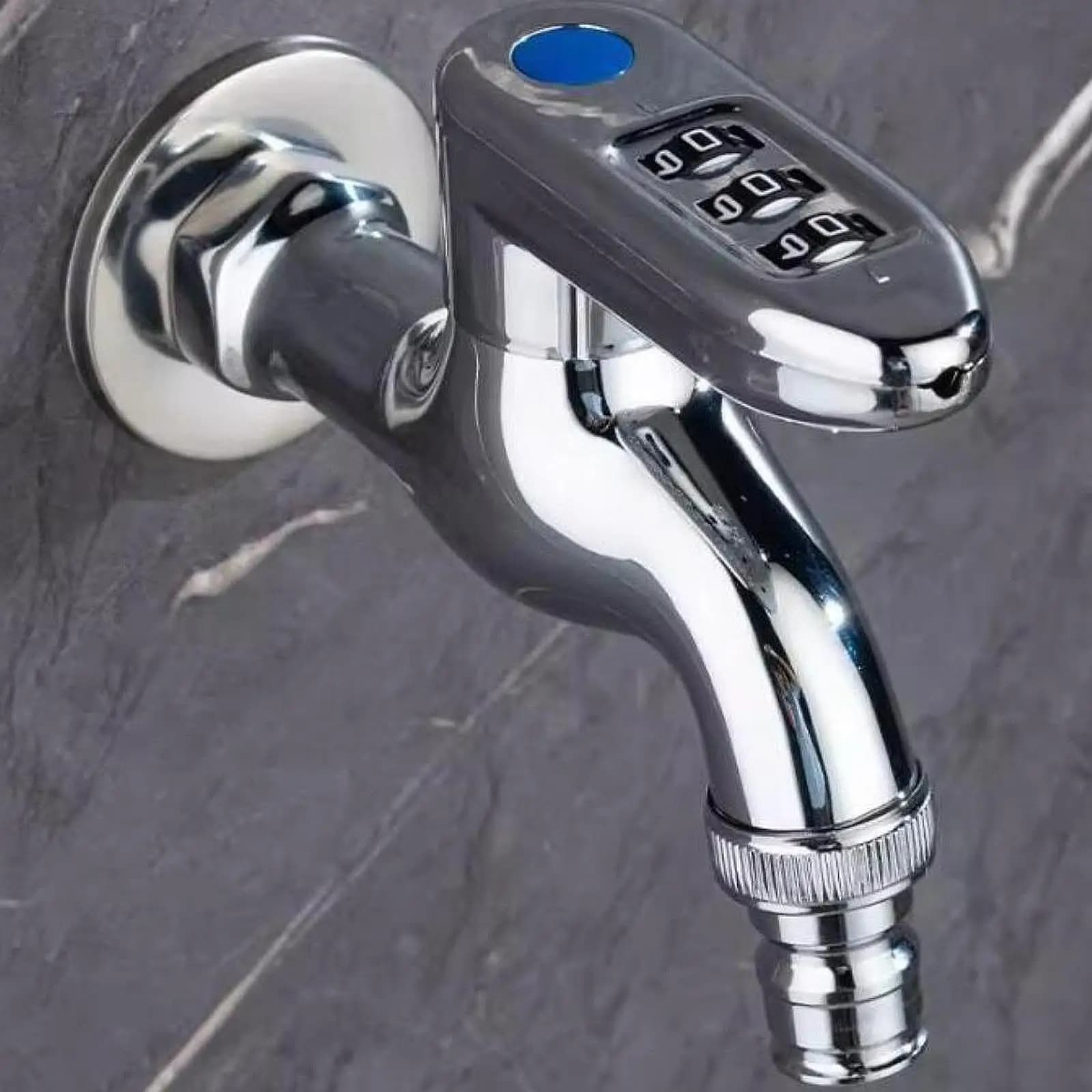 Outdoor Faucet with Code Lock with Removable Adapter Garden Tap 1/2 inch Threaded Water Spigot for Irrigation Quick Connect Hose