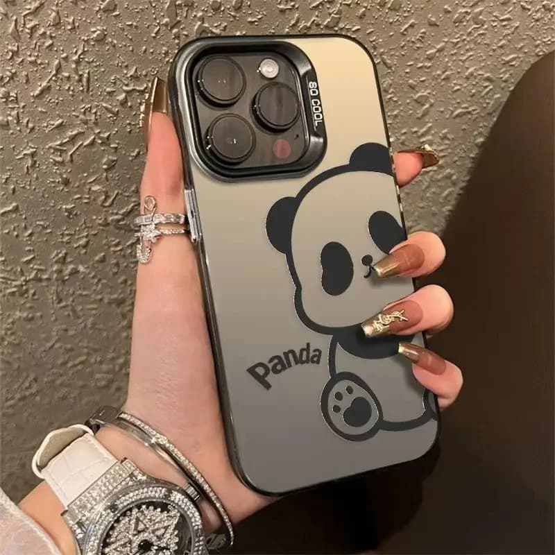 Custodia per telefono grafica Panda per iPhone 16 15 14 13 12 11 x XR Xs SE2 SE 8 7 plus pro Max pc Back Cove