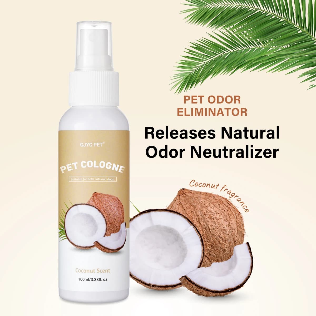 Profumo per Cani e Gatti | Spray Deodorante Naturale al Profumo di Cocco a Lunga Durata per Eliminare gli Odori per Gattini e Cuccioli