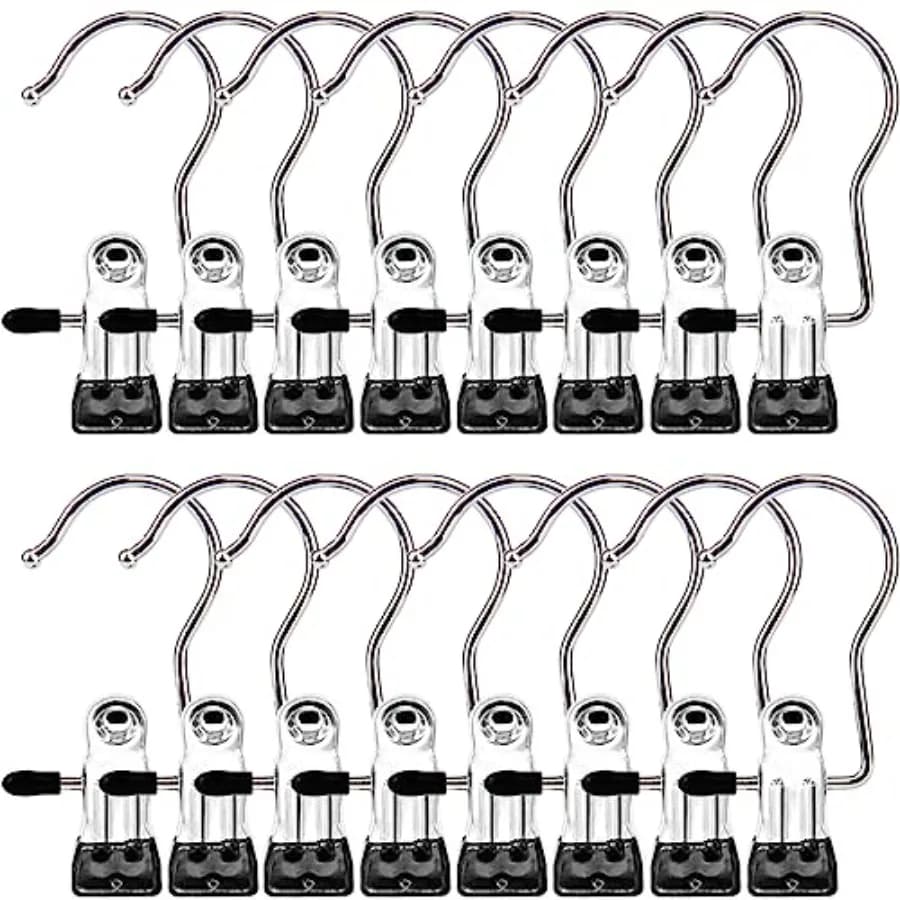 Boot Hangers Clips, Laundry Hooks Hanging Clips Clothes Pins Closet Hanger Organizer Clamps Socks Towel Clips Heavy Duty Clothe