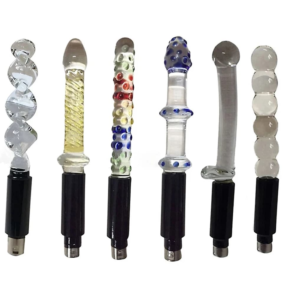 Macchina per Masturbazione Adulti, Accessori Dildo in Vetro, Plug Anale, Giocattolo Sessuale, Attacco per Love Machine, Connettore 3XLR per Donne e Coppie