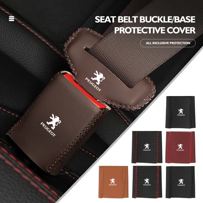 Car Seat Belt Clip Protection Anti-Scratch Buckle Plug Cover For Peugeot 206 207 208 107 106 205 4008 301 607 108 807 407 508