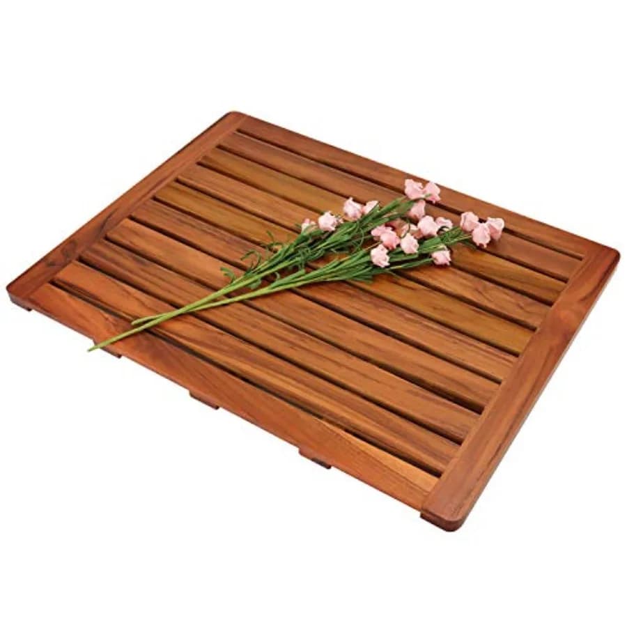 Tappetino da Bagno in Legno di Teak, Grande, per Spa, Casa o Esterni