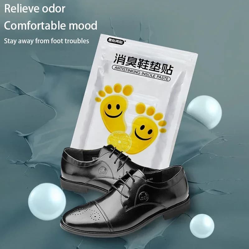 2026-10 Pezzi/Sacchetto Deodorante per Piedi, Prevenzione Odori, Assorbente per Sudore, per Scarpe Sportive, Solette Anti-odore, Pasta Deodorante al Limone Fresco per Scarpe