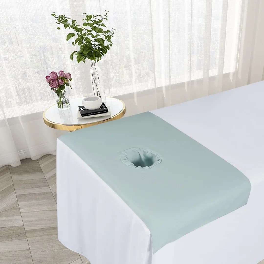 1 pc Pro beauty salon SPA sheets massage beauty salon stopper bed cotton headdress towel with/without hole 50*90 cm