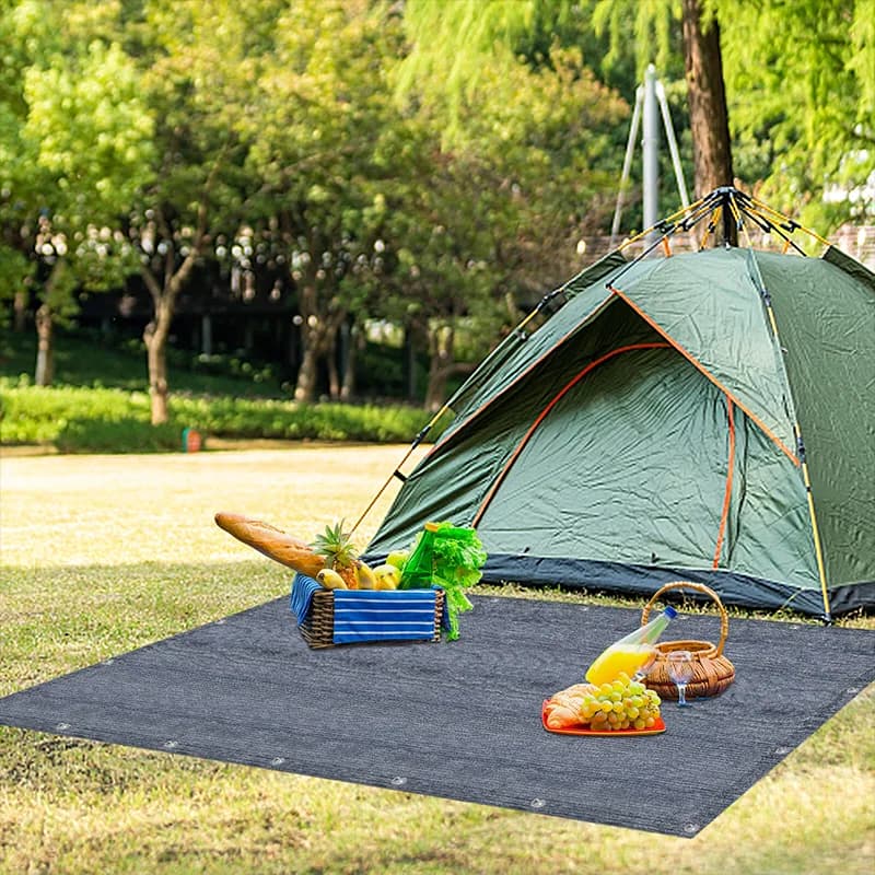 1PC Outdoor RV Tent Zerbino Carpet Breathable Mesh Mat + 13 Earth Nails For Camping Tent Caravan HDPE 2.5x3m