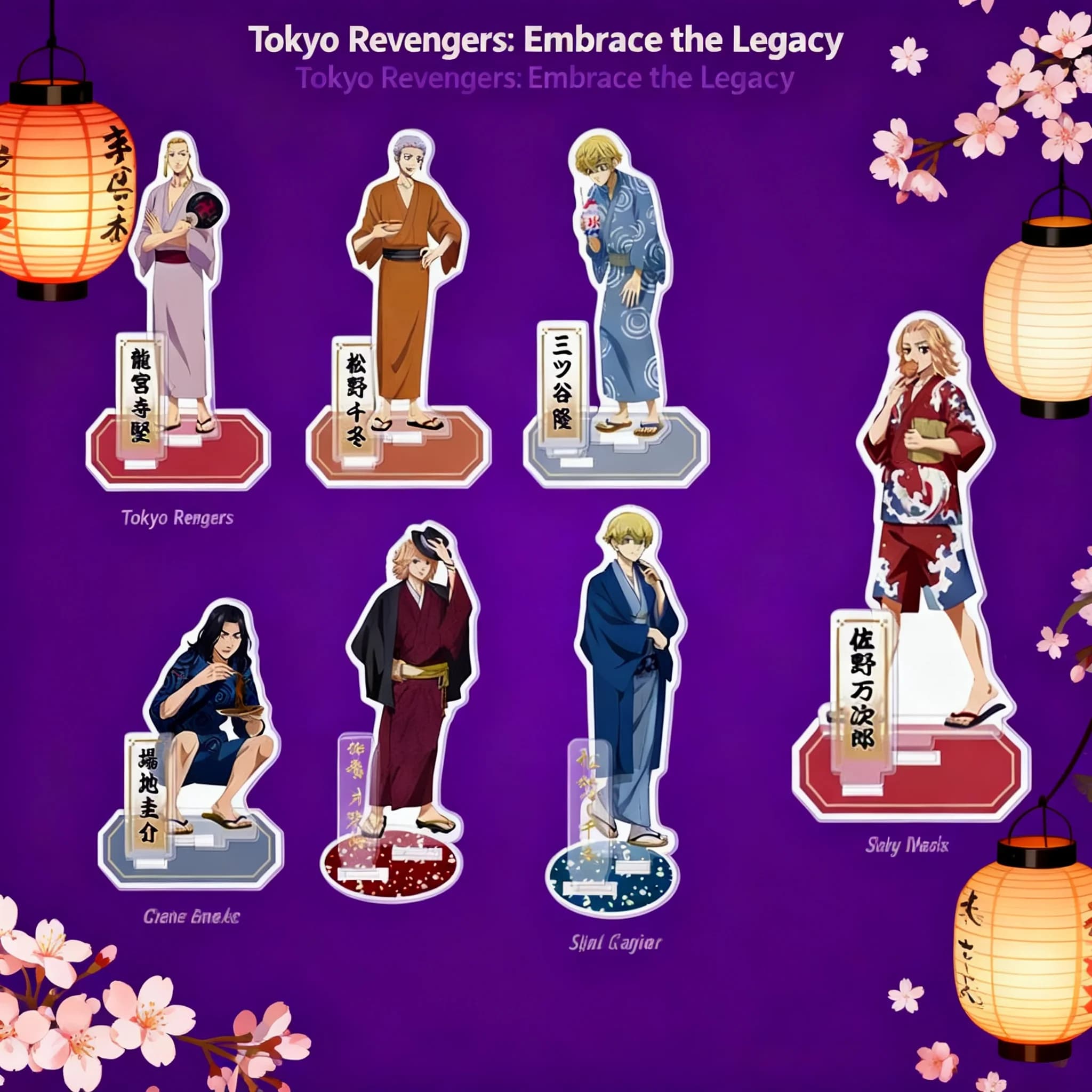 Tokyo Revengers Anime Statuetta in Acrilico Mikey Draken Takemichi Chifuyu Baji Keisuke Kazutora Hanma Shuji Naoto Toman Gang