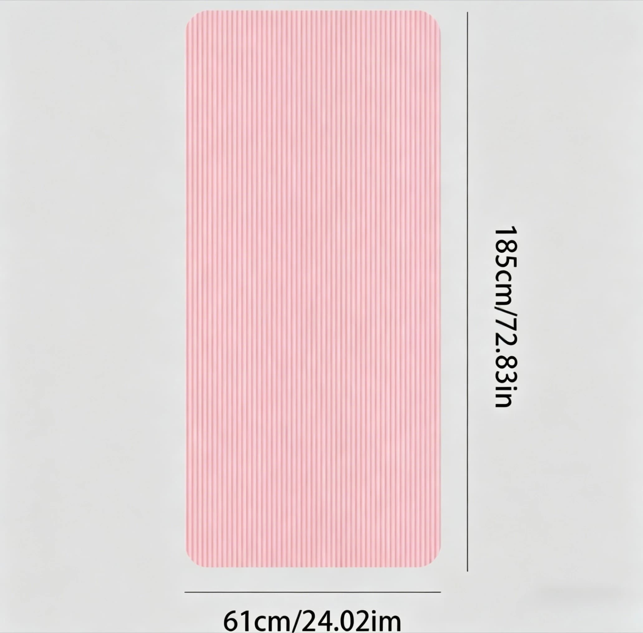 Tappetino da palestra ecologico da 72 x 24 pollici per donna, tappetino per yoga e pilates testurizzato su entrambi i lati, spessore 10 mm