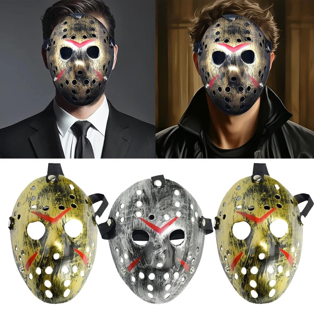 1-20PCS Horror Revenge Halloween Mask Realistic Ghost Face Cover with Elastic Band Spooky Party Haunted House Prop