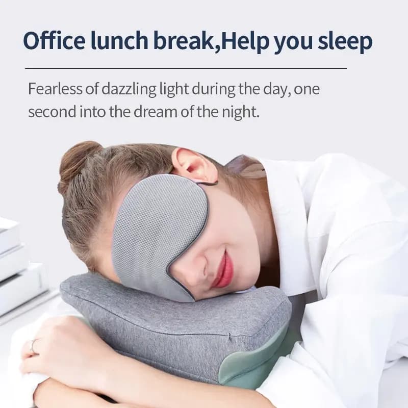 Mask for Sleeping in Two Sides Hot and Fresh, Fully Dark, Breathable, Soft, Portable, Comfortable, for Home, Travel and Riposini