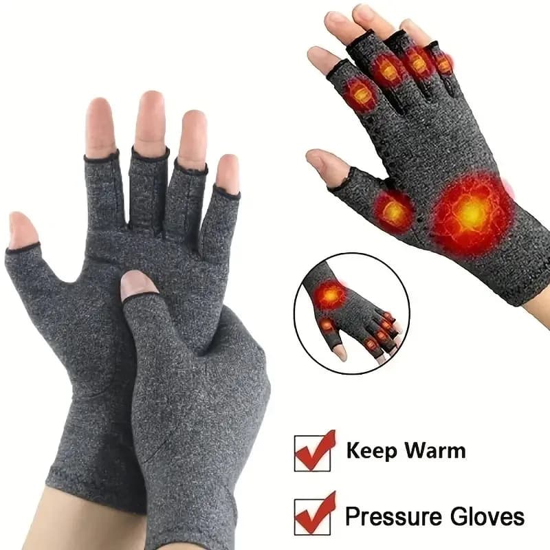 Guanti a compressione 1 paio, tutore per mano articolare con supporto per il polso per donna uomo, guanti touchscreen a compressione per polsino sanitario
