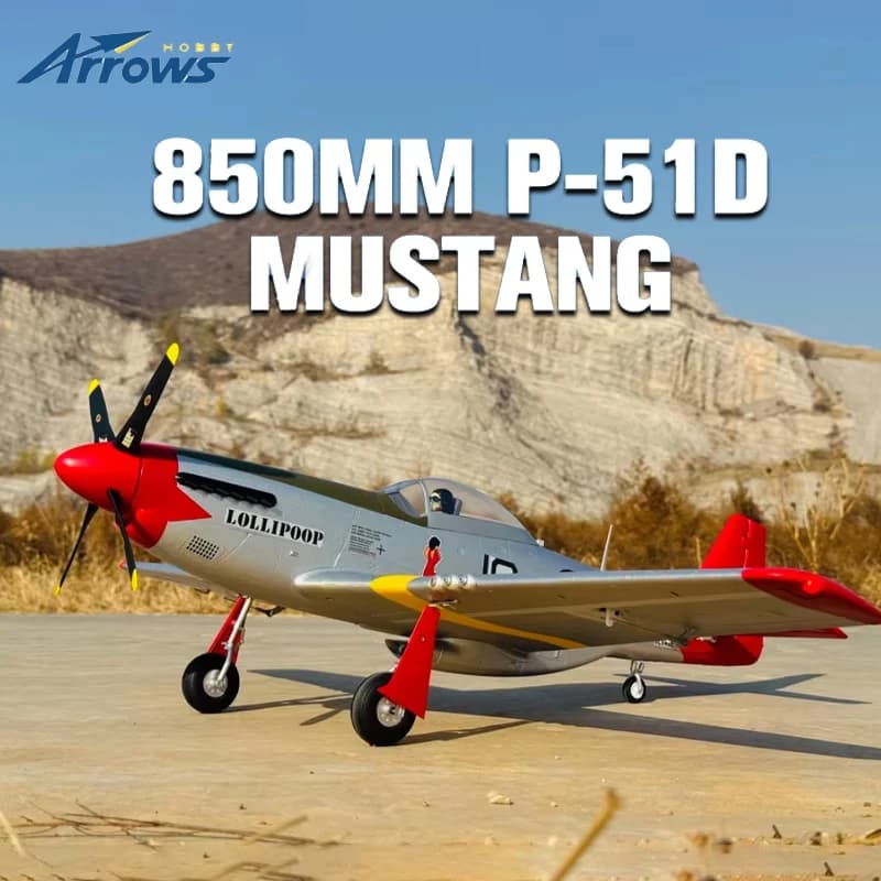 850mm P51 P-51D Mustang Vector PNP RTF RC Airplane Blue Arrows Model Aircraft Christmas Gift for Hobbyists P 51