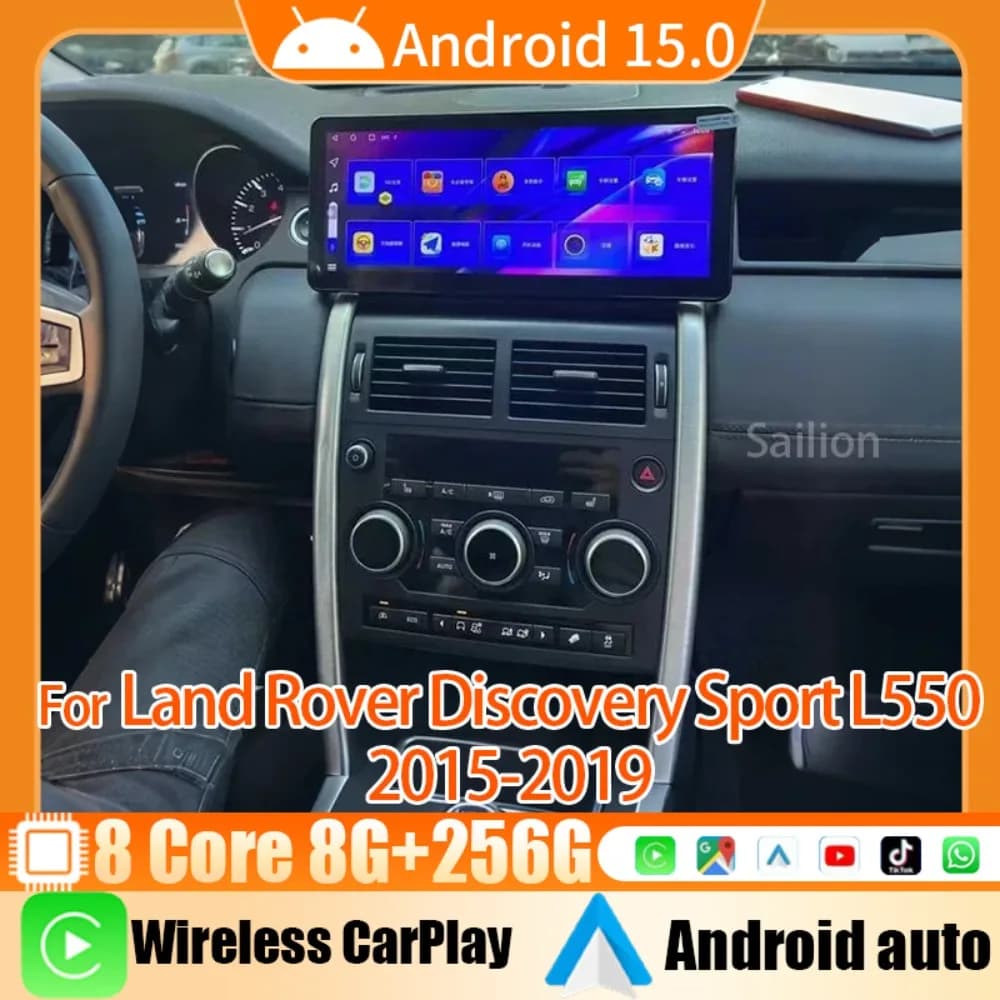 12.3"Android15 Car Radio For Land Rover Discovery Sport L550 2015-2019 Wireless Carplay Multimedia Video Player Stereo Head Unit