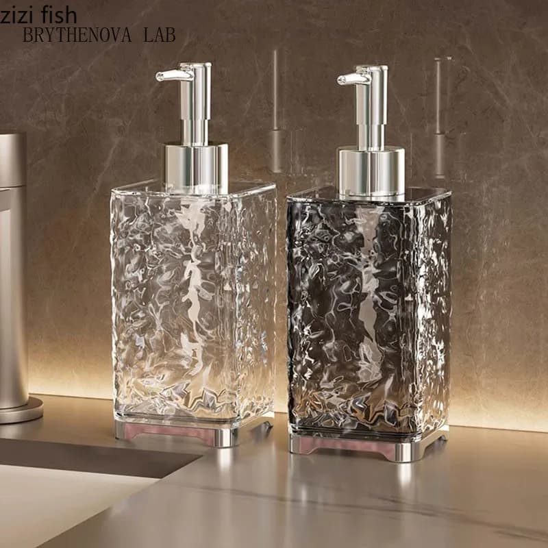 Creative Water Ripple Glass Lotion Bottle Bubbling Bottle Soap Bathroom Dispenser Shower Gel Shampoo Bathroom Supplies