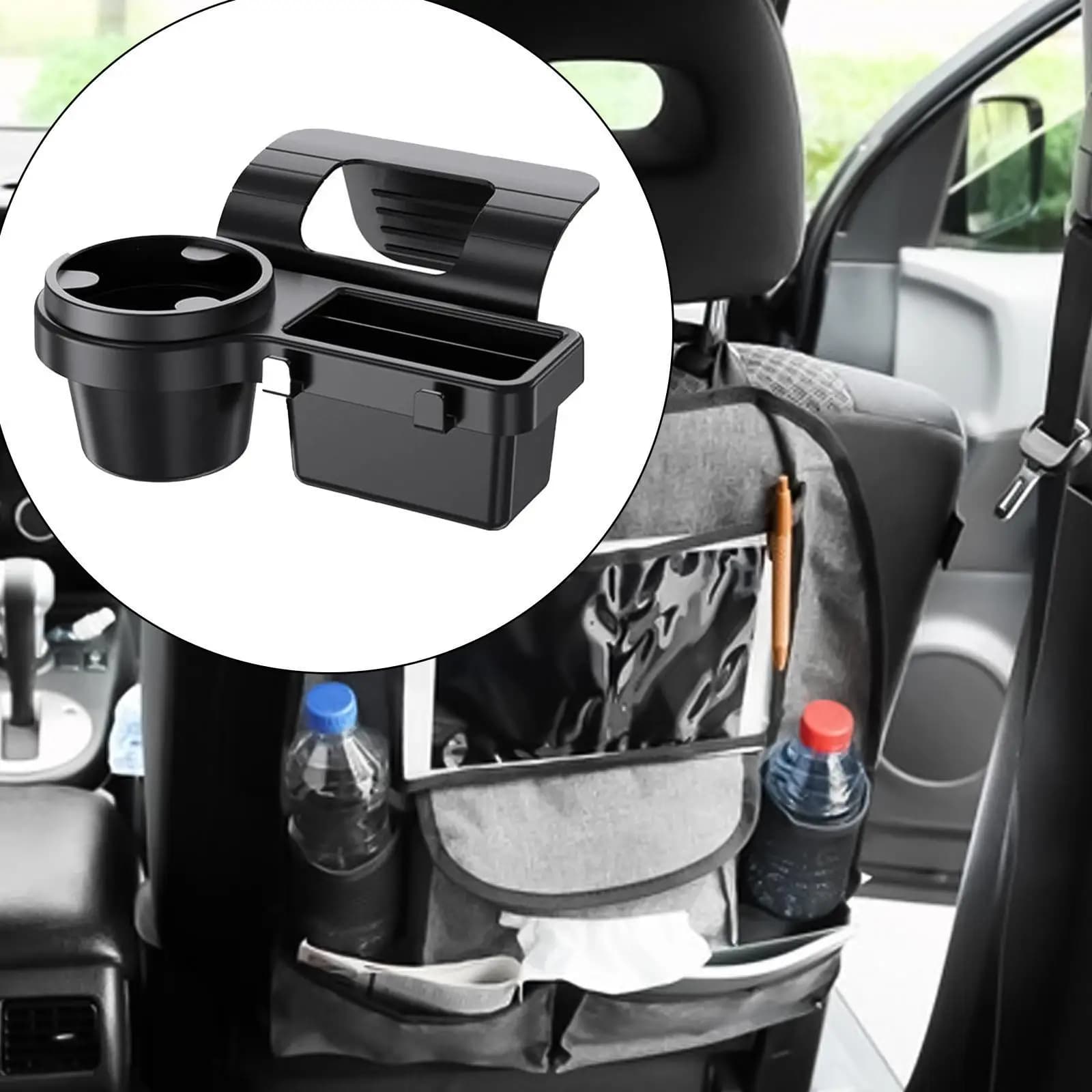 Scatola portaoggetti per finestrino dell'auto, organizer per interni auto, per cartoline, portachiavi