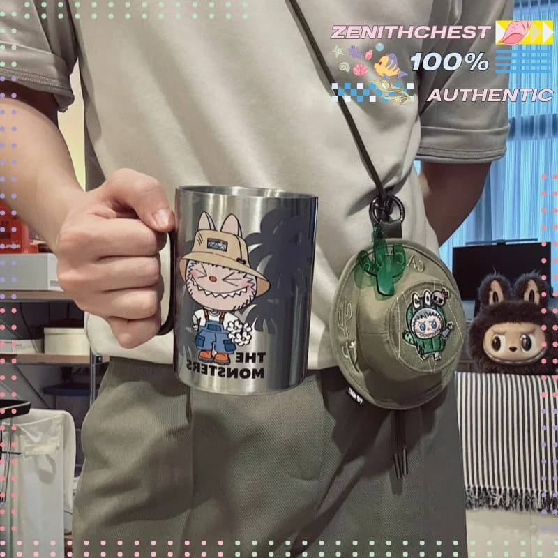 POP MART LABUBU Spring Wilderness Retreat Series Blind Box Cappello a Secchiello e Mini Pochette Accessorio Moda Carino Squisito da Collezione