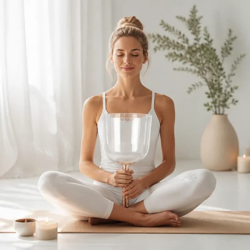 STAR LIN KUP Crystal Singing Bowl Set Transparent Tibetan Chakra Meditation Yoga Sound Healing Spiritual Therapy Instruments