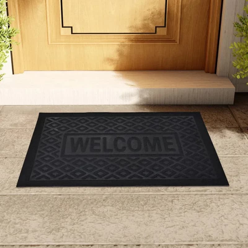 Tappetino di benvenuto per ingresso antipolvere Comodo tappeto da ingresso antiscivolo Tappetino per porta autunnale e invernale Raschietto per scarpe ad alto flusso Hom