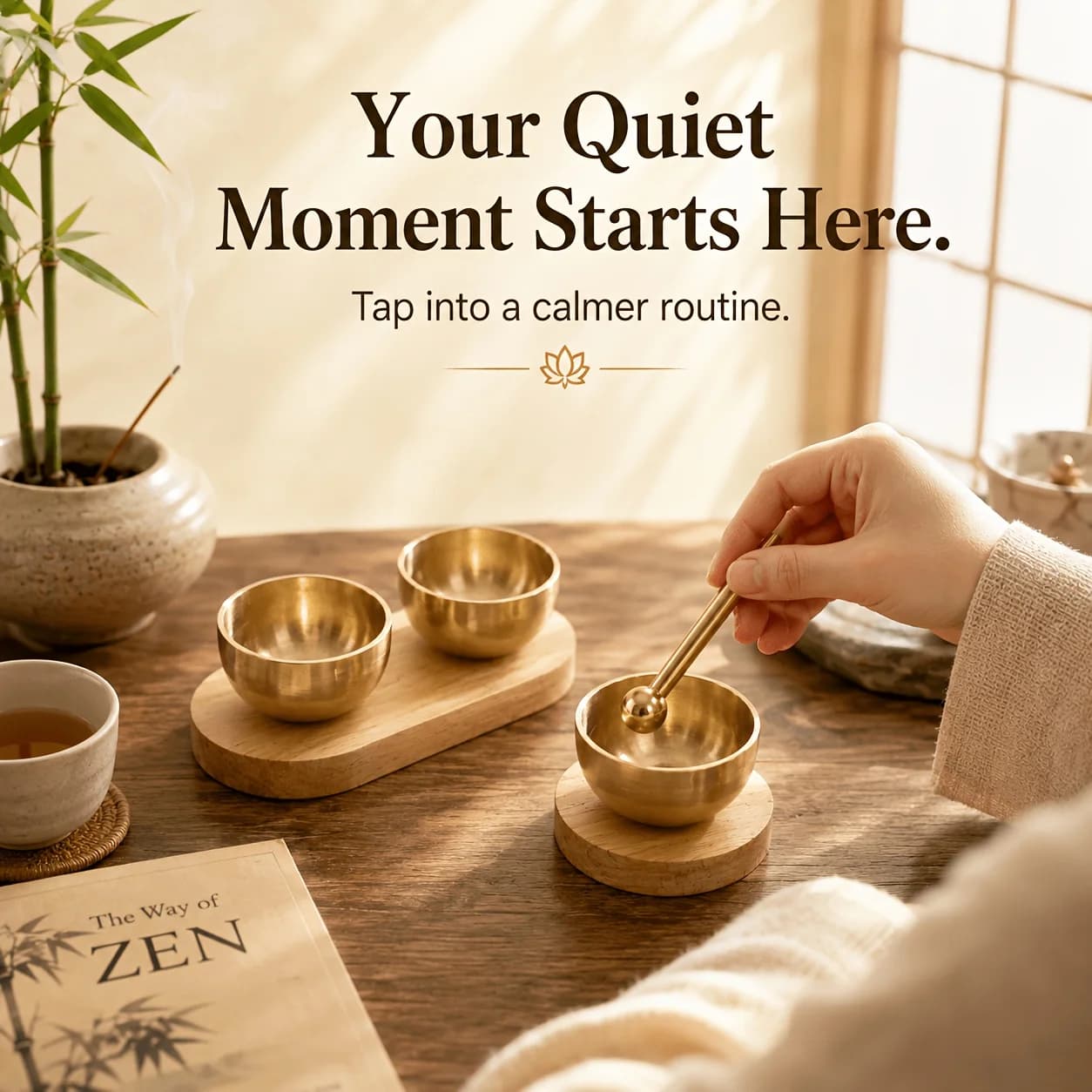Mini Singing Bowl Set, Meditation Sound Bowl, Clear & Sweet Tone, Ideal for Yoga, Spiritual Relaxation, Unique Gift Option