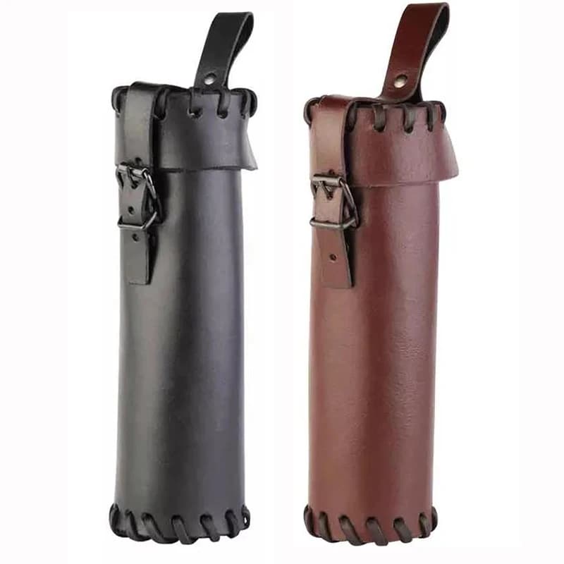 Custodia per mappa con scorrimento magico medievale Custodia rinascimentale Messenger Poeta Accessorio per costume cosplay Puntelli di Halloween Fondina per bottiglia d'acqua