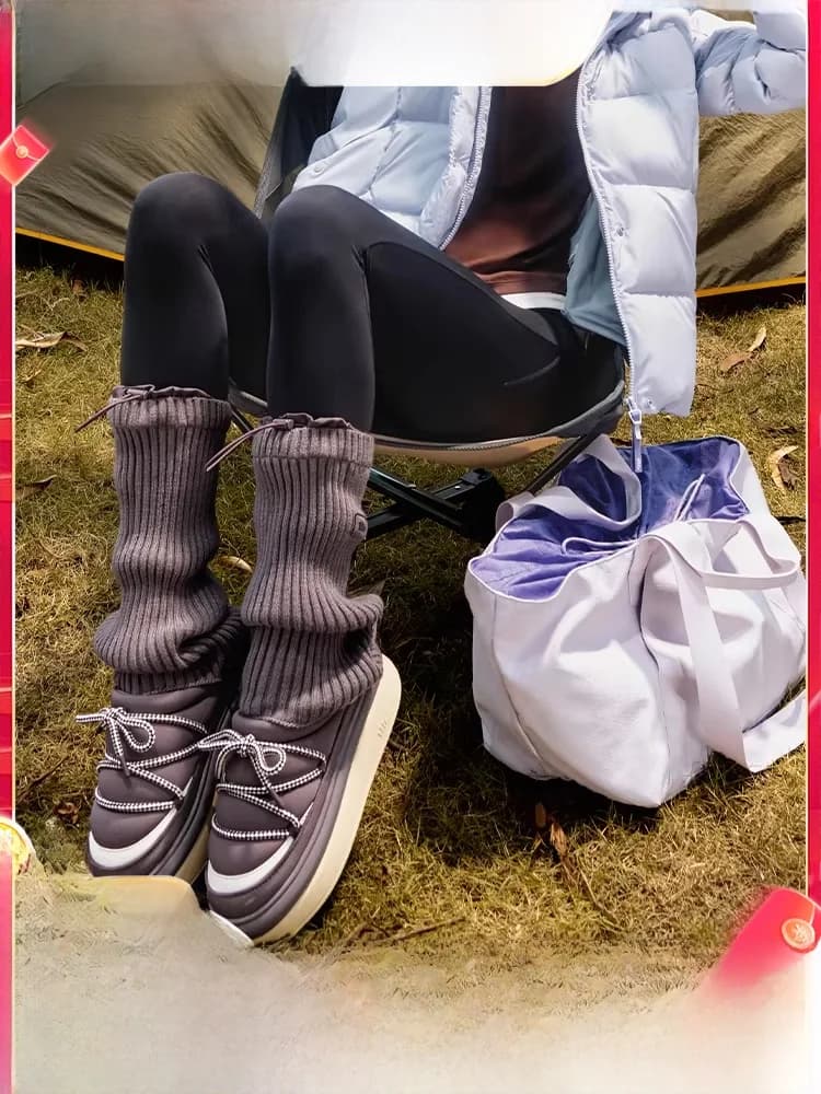 Ciabatte Antiscivolo in Cotone Consigliate Sotto la Banana Leaf, Stivali da Neve Slip-On da Donna, Morbidi e Confortevoli in Velluto