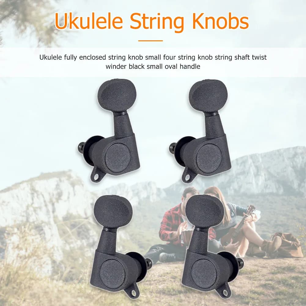 4 pezzi di piroli per chitarra a 4 corde, meccaniche universali, accordatori, parti di ricambio per ukulele, accessori