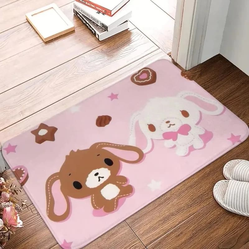 Sugarbunnies Tappeto Zerbino antiscivolo Tappetino Antiusura per cucina Ingresso Casa Camera da letto Tappetini carini Decorazione della casa