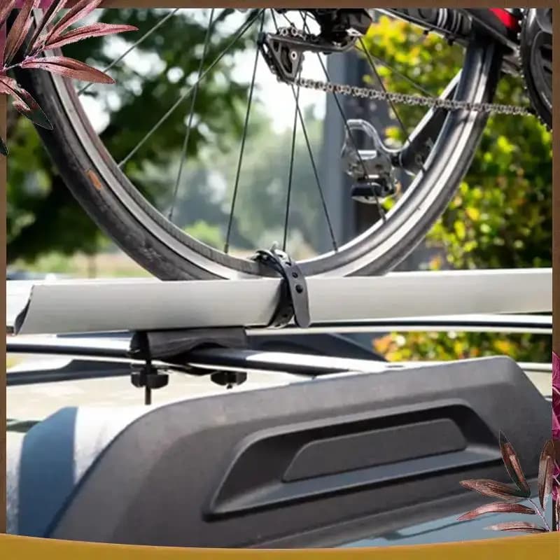 AB59-5Piece Cintura legata da viaggio Cargo Tie Down Cintura per ciglia per bagagli Cinghia in gomma resistente nera lunga