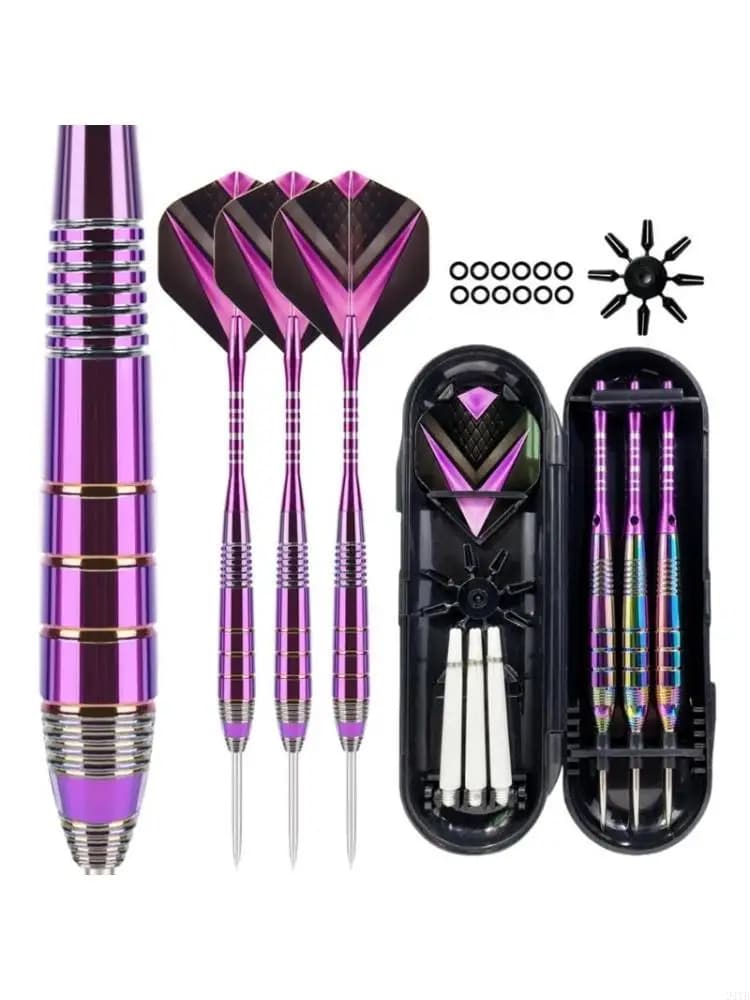 3 Pack Steel Darts Professional Darts Standard 22 Grams With Aluminum Shafts, Iron Barrels Steel Tip & Additional Shafts