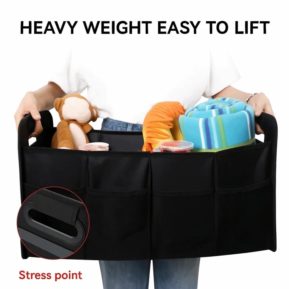 Organizzatore pieghevole per bagagliaio per auto Borsa portaoggetti multifunzione per bagagliaio per auto in tessuto Oxford Scatola portaoggetti per scarpe pieghevole multiuso Camion