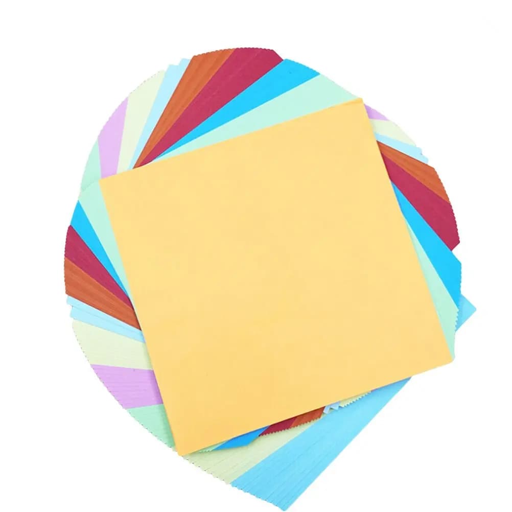 100Pcs Double Sided Origami Paper Premium Thick Craft Paper Vivid Colors 20x20cm for Kids DIY Handicrafts Beginners Art Folding