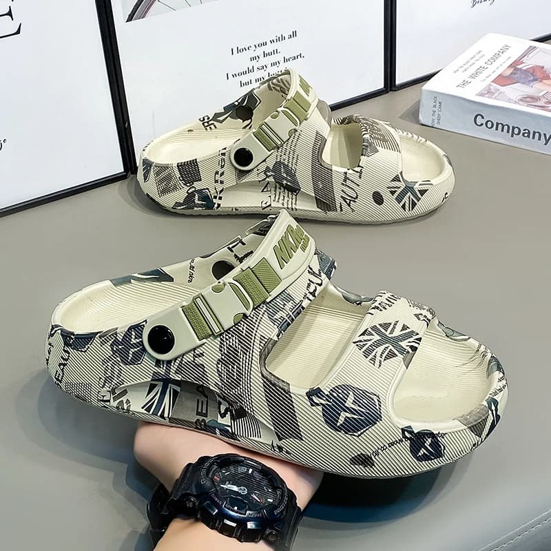 Slippers for Men and Women, Summer Outer Wear, Non-Slip, Wear-Resistant, Outdoor Sports and Leisure Dual-Use Beach Sandals