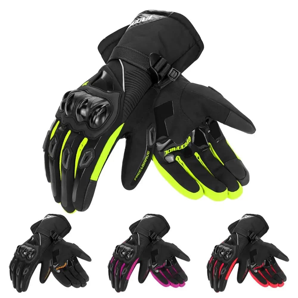 Motorcycle Gloves Winter Motorcycle Gloves Waterproof And Warm Snow Gloves Anti Fall And Anti-collision Off-road Riding Gloves