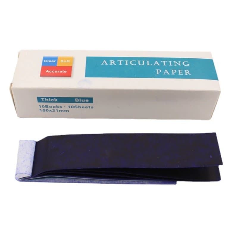 5 card boxes for dental articulation strips for face-right blue orclusal tooth whitening material for thick dentist