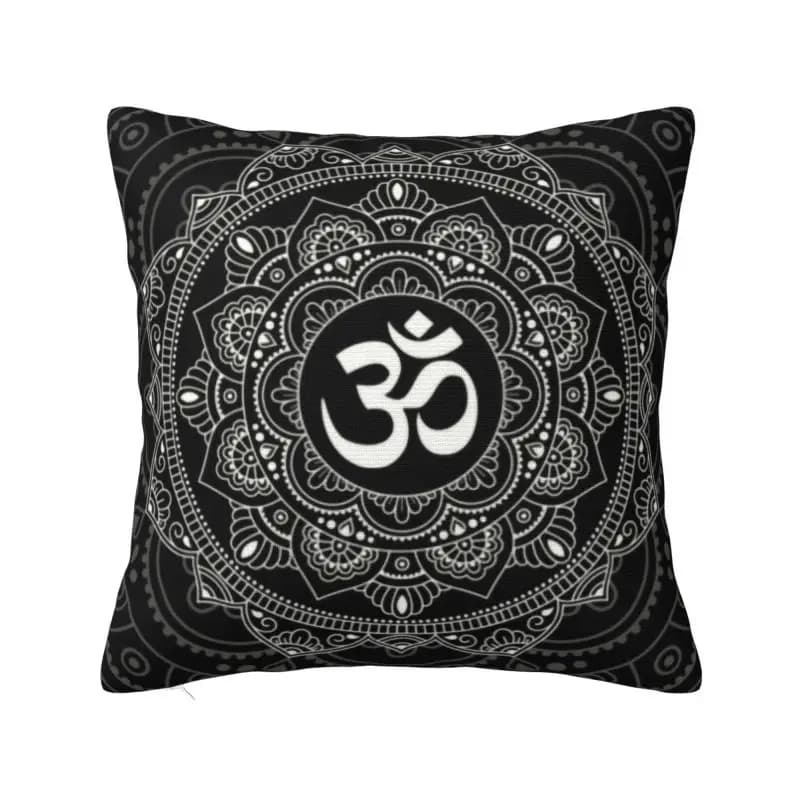 Custom Nordic Om Mandala Cushion Cover for Sofa Soft Buddhism Aum Yoga Meditation Pillow Case Living Room Decoration