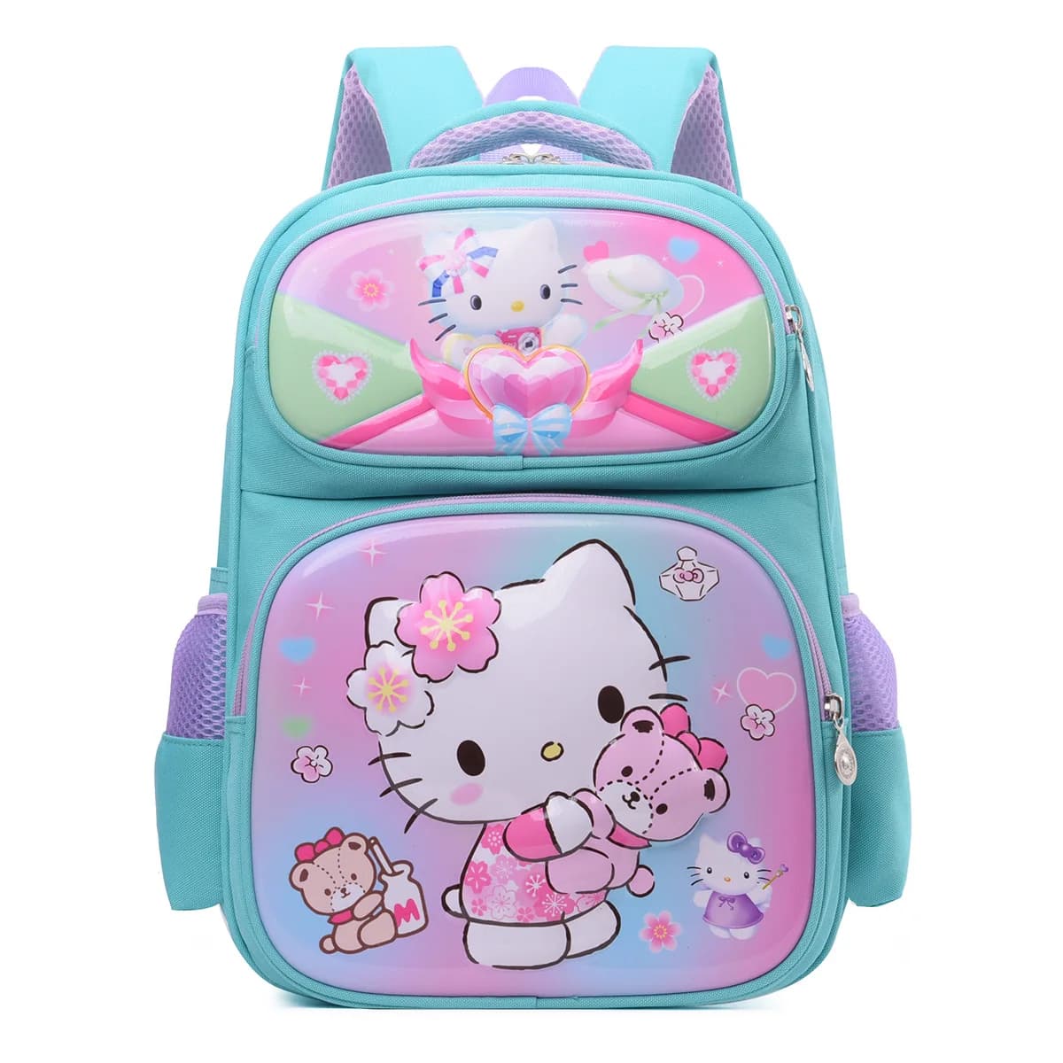 Sanrio hello kitty zainetto studenti delle scuole primarie ragazzi ragazze grado 1-6 borsa a tracolla che riduce il carico che protegge il cartone animato della colonna vertebrale