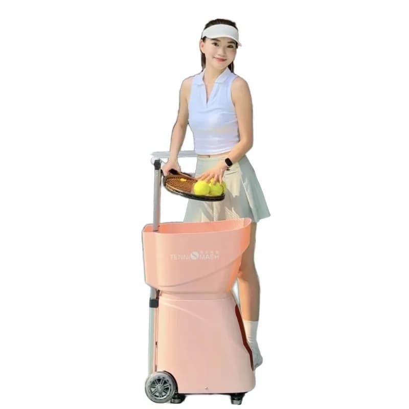 Macchina Lanciapalle Portatile Professionale Airo per Tennis e Padel, Durevole ed Ecologica, con Controllo Remoto tramite APP, in Materiale ABS, Spina Britannica