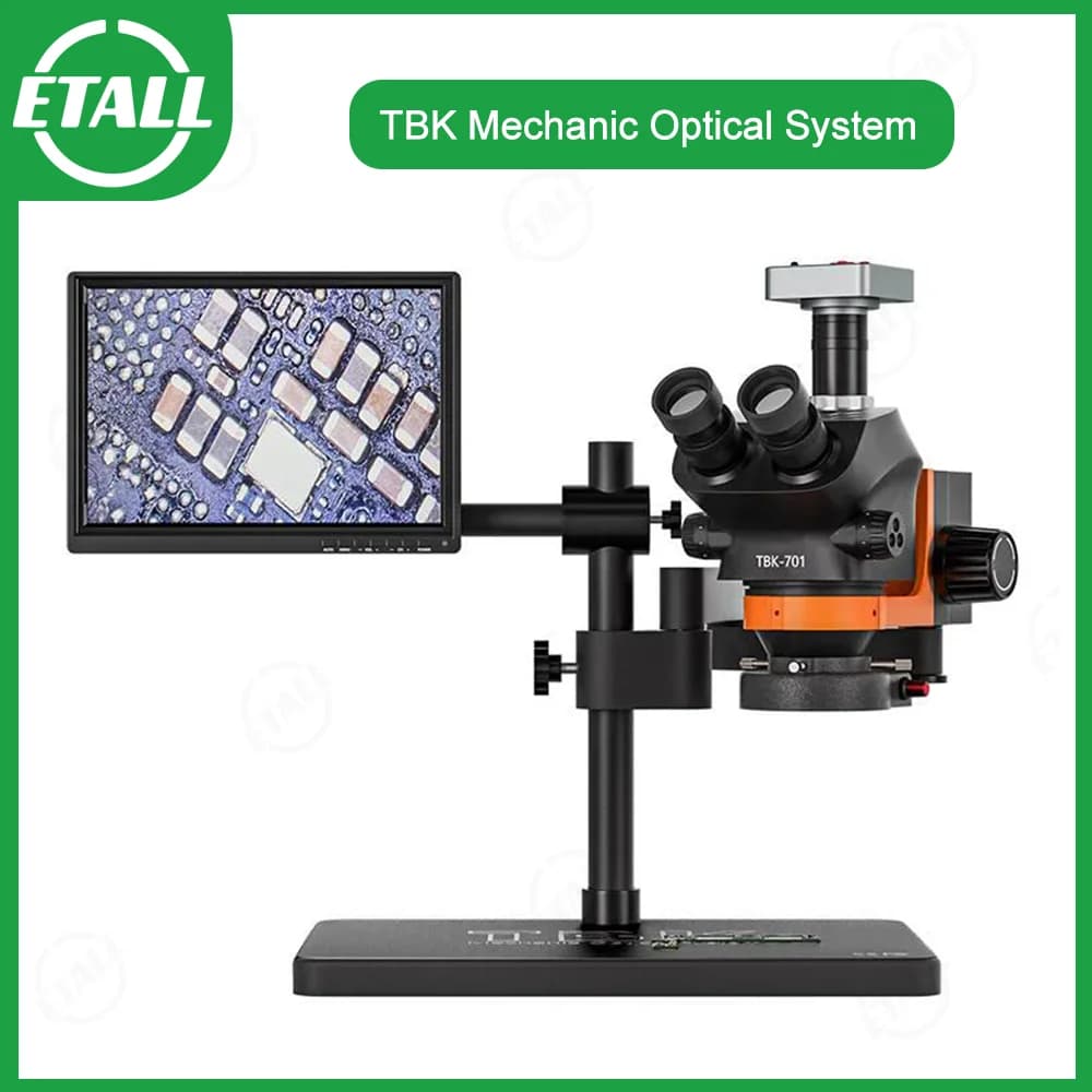 Riparazione di telefoni cellulari per microscopio trinoculare TBK per saldatura di schede madri Stazione di rilavorazione BGA Macchina per circuito chip