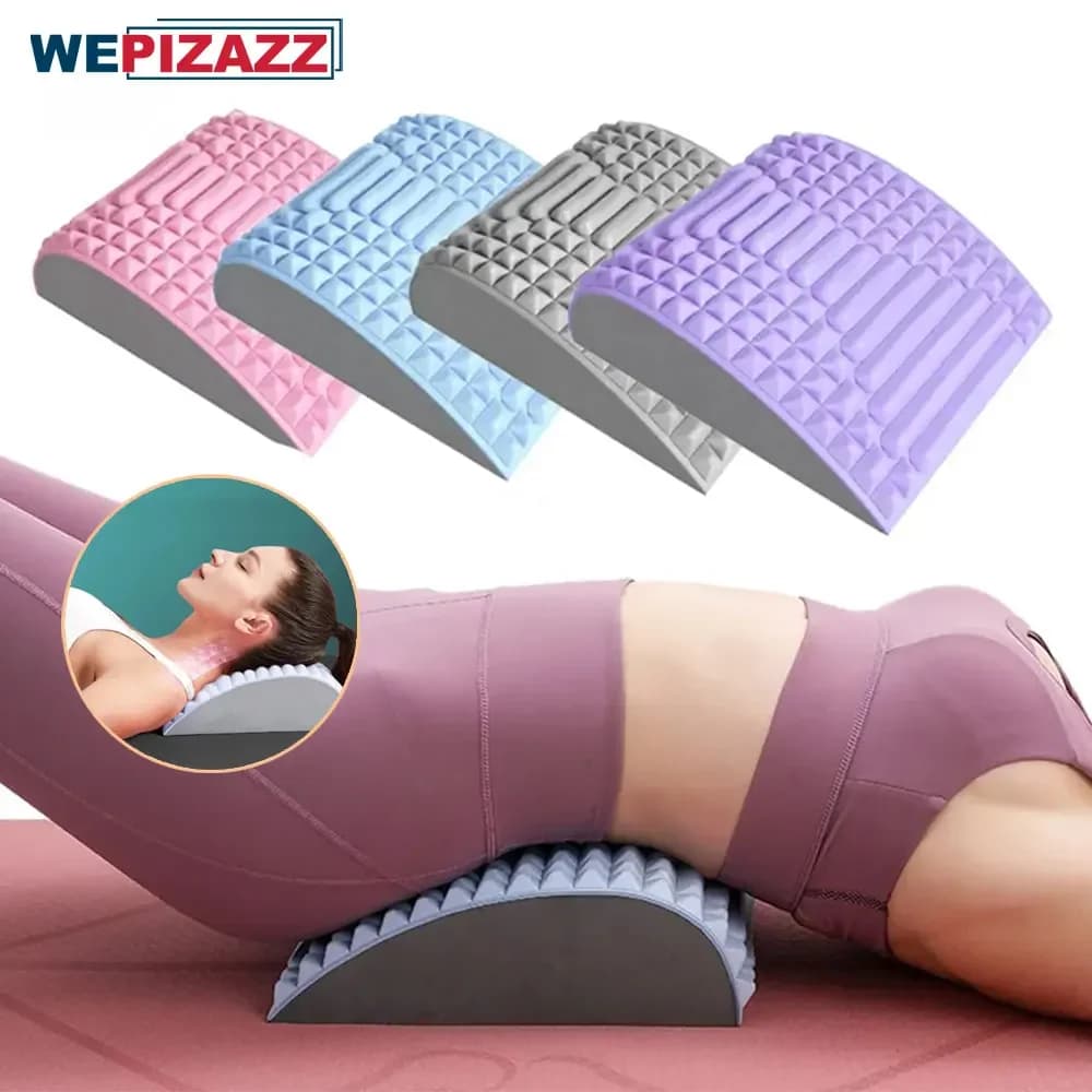 Back Stretcher Cushion Massage for Life Collar Lumbar Support Massage, Posture Corrector, Sciatica, Disc Hernia Pain Lift Relax