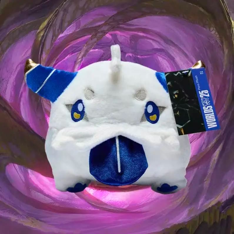 Worlds 2025 Poro Peluche Confezione originale autentica Nuovo di zecca