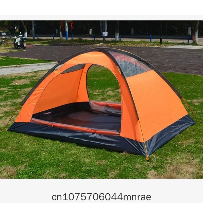 Outdoor Camping Tent With Aluminum Pole Rainproof Portable Hiking Tent With Snow Skirt For 2Person Professional Camping Shelter
