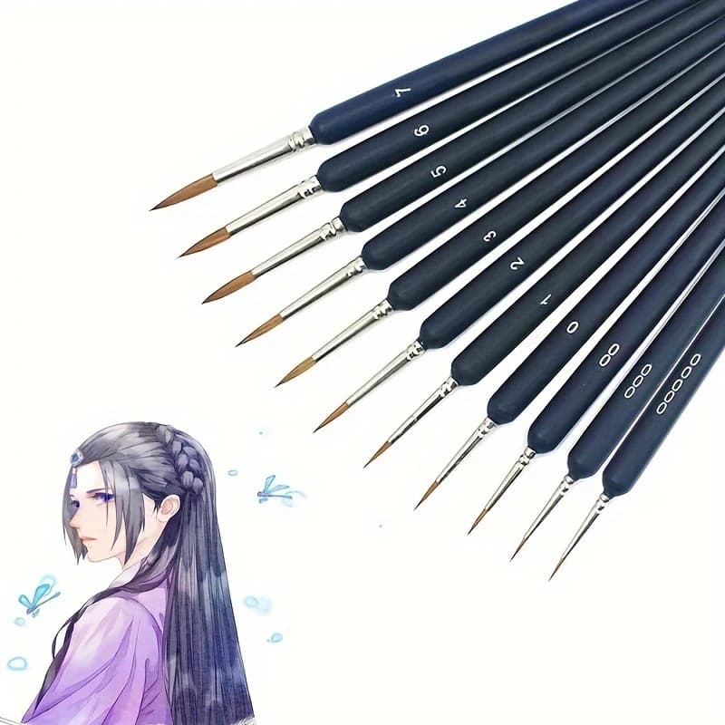 11/22pcs Miniature Paint Brushes Set Fine Detail Paint Brush Fine Mini Artist Brush For Watercolor Painting Acrylic Face Paint