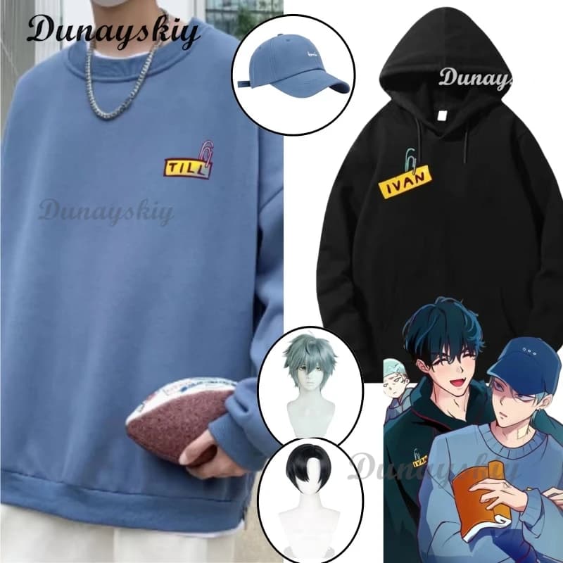 Alien Stage Ivan Till Costume Cosplay Set Vestito Parrucca Cappello Felpa con cappuccio Idol Anime Vestiti Vestire Halloween Festa di Natale