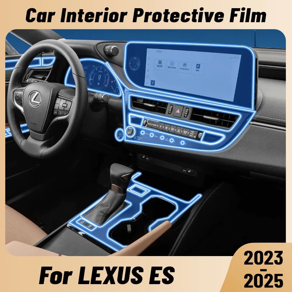 Pellicola Protettiva TPU Anti-Graffio per Console Centrale, Cruscotto e Navigazione Auto per LEXUS ES 2023 2024