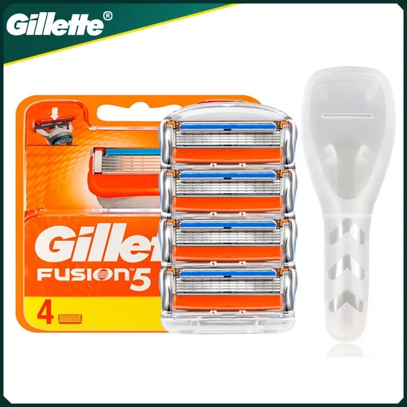 Gillette Fusion 5 Layers For Men Care Face Safety Manual Replacement Shaving Head Blades For Professional Shaving Shaft