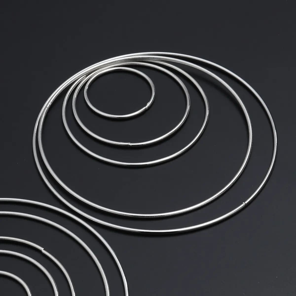 10Pcs Dreamcatcher Ring Set Metal DIY Craft Rings 35Mm 45Mm 50Mm 65Mm 80Mm 100Mm 120Mm 140Mm 160Mm 190Mm for Mandalas Wall