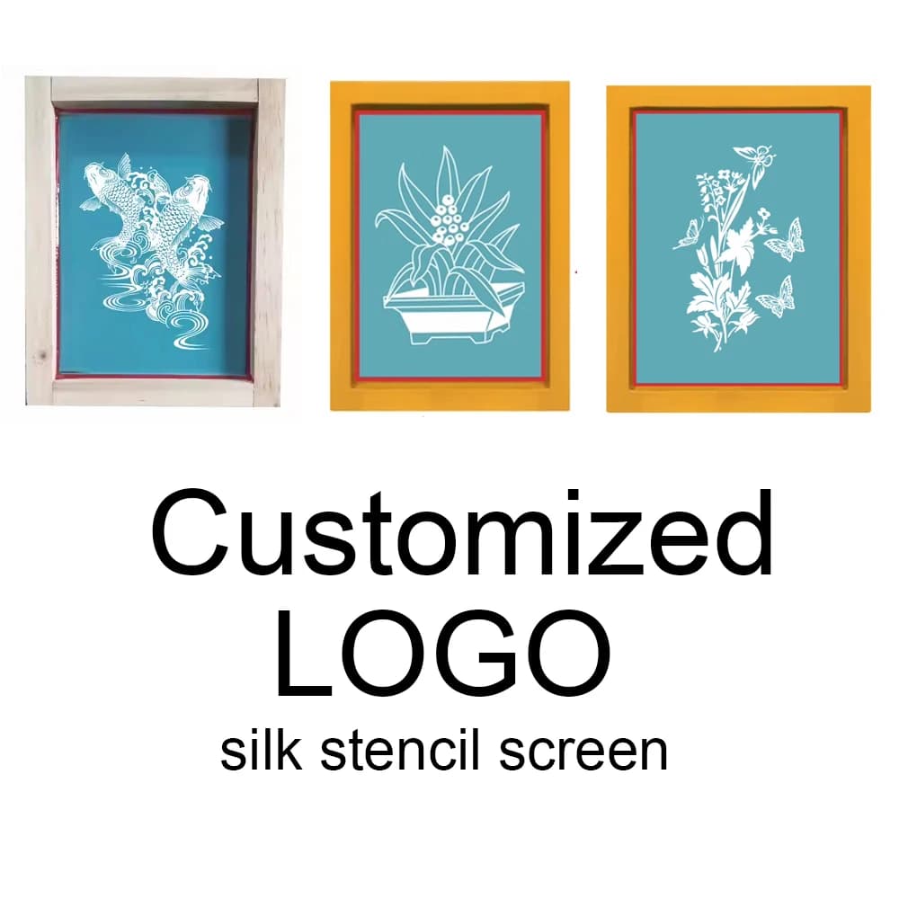 Cornice in legno per serigrafia fai da te personalizzata con il tuo logo - Stencil su misura per serigrafia