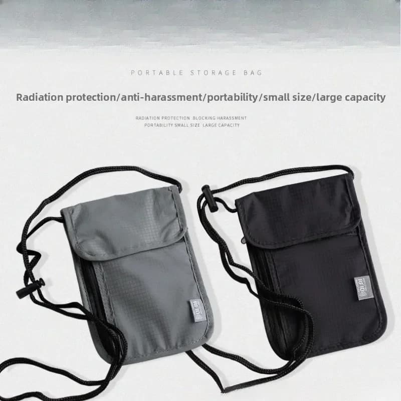 Borsa Impermeabile per Passaporto Multifunzionale Porta Documenti da Viaggio Porta Passaporto RFID Borsa per Cellulare Antifurto